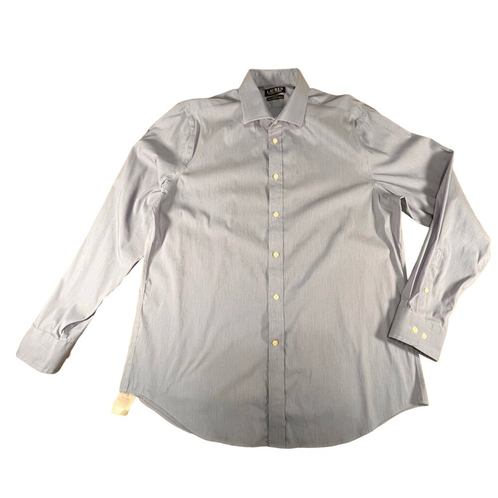 Lauren Ralph Lauren Ultraflex Slim Performance Stretch Blue Button Up Shirt, XL